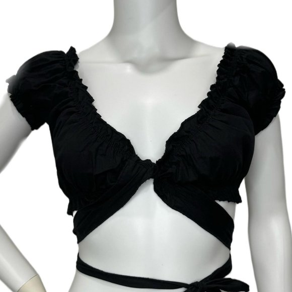Adika Black Warp Top - Picture 2 of 8